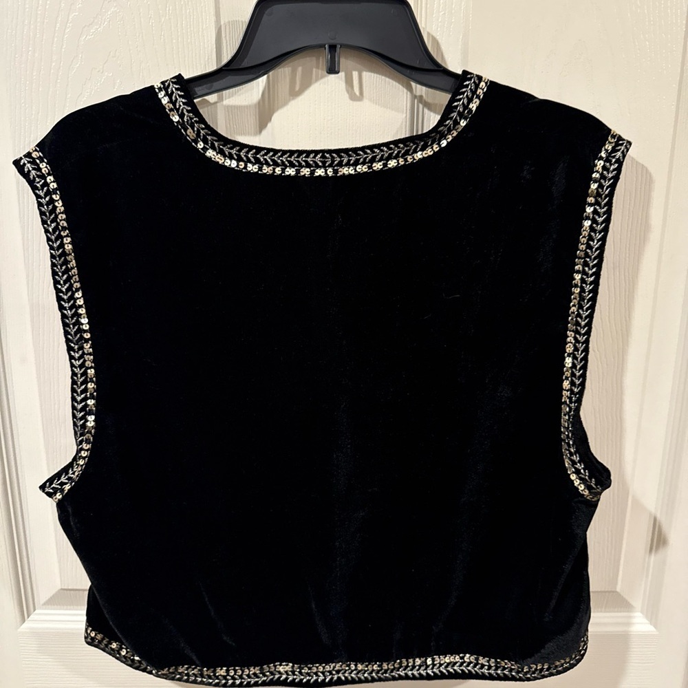 Zara Black Embroidered Vest - Picture 3 of 4